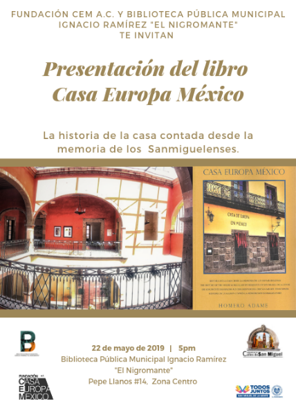 Imagen de PRESENTACIÓN DEL LIBRO CASA EUROPA MÉXICO
