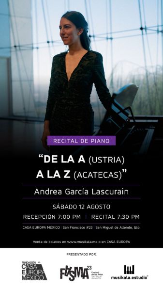 Imagen de Recital de piano:  De la A (Austria) a la Z (Zacatecas) 