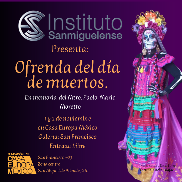 Imagen de Ofrenda de Día de muertos en honor al Mtro. Paolo Mario Moretto