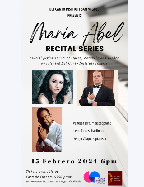 Imagen de Concierto Bel Canto 2do concierto de la serie María Abel / 15 de febrero, 6pm 2024