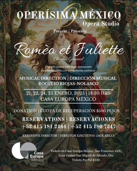 Imagen de Romeo y Julieta, 🎶 ¡Operísima México presenta su primera ópera del 2025 en Casa Europa! 🎶
