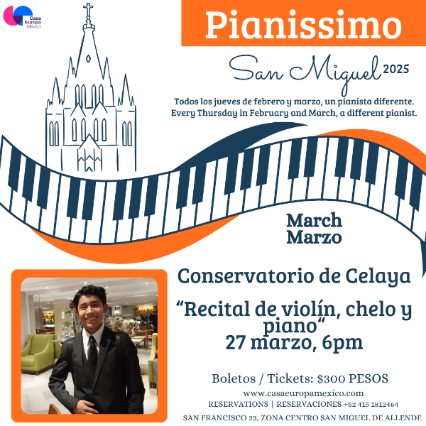 Imagen de 🎻✨ Concierto del Conservatorio de Celaya ✨🎹Piano, violin  y chelo