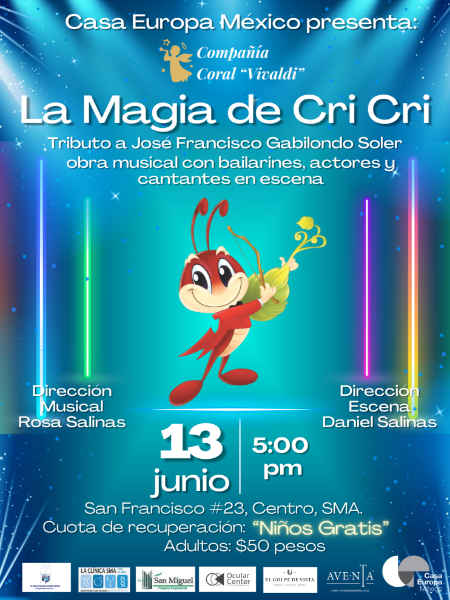 Imagen de 🎤 La Magia de Cri Cri 🎭 Obra musical: bailarines, actores y cantantes en escena.