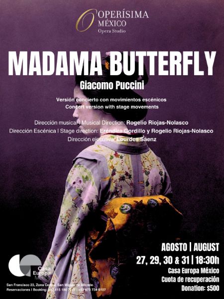 Imagen de 🦋 ¡Vive MADAMA BUTTERFLY de Puccini con Operísima México Opera Studio! 🦋