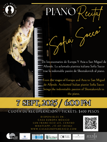 Imagen de Un Recital de Piano Inolvidable: Sofia Sacco en San Miguel de Allende