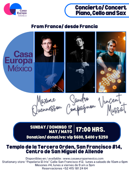 Imagen de Concierto Piano, Chelo y Saxofón 