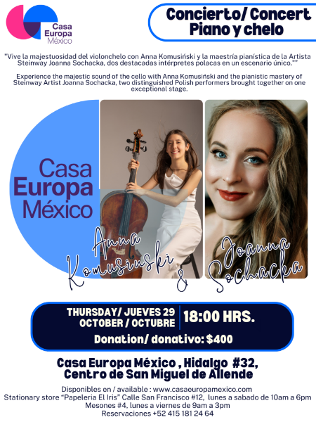 Imagen de Concierto de Piano y Chelo: Anna Komusiński & Joanna Sochacka